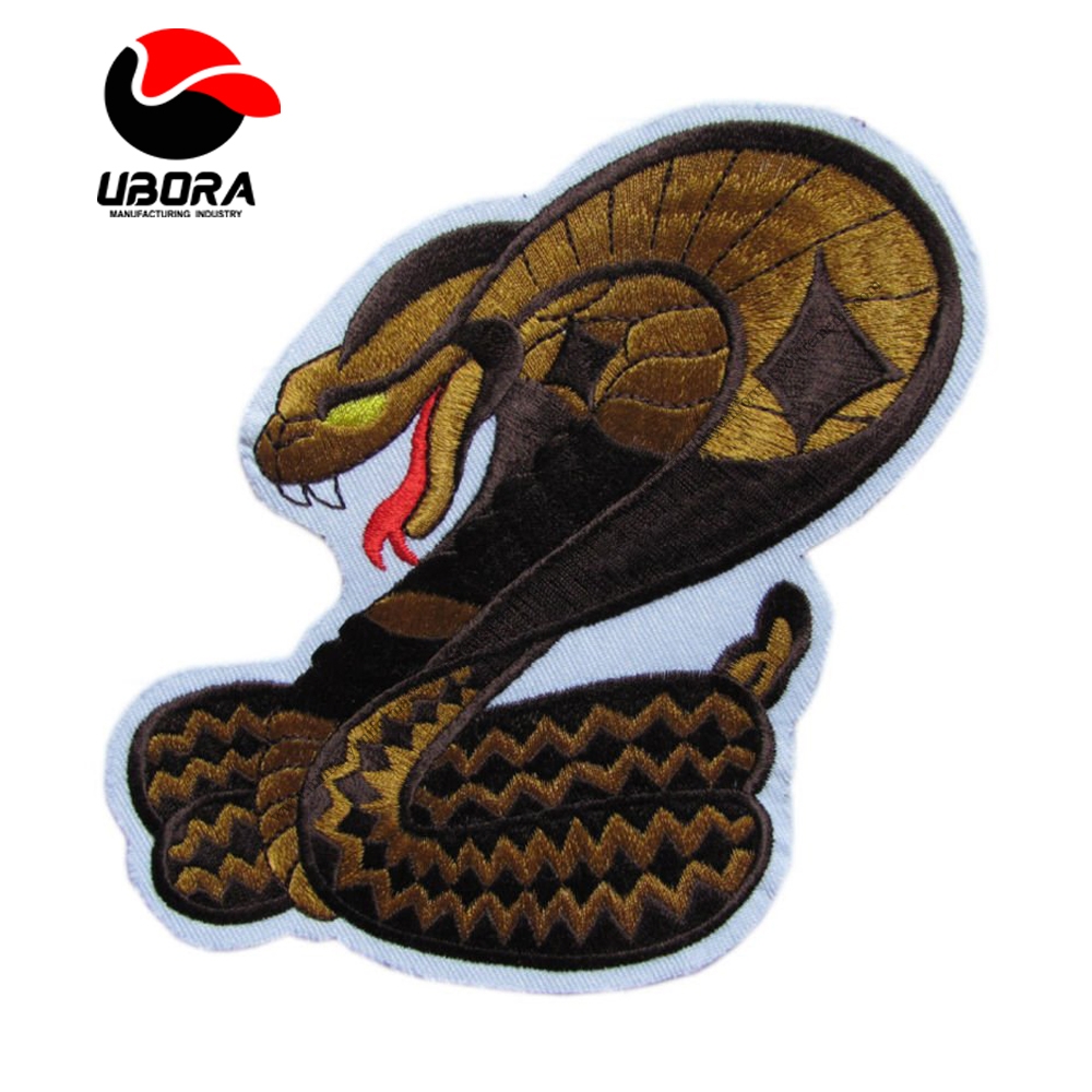 machines embroidery badge SNAKE SHAPE  Patch suppliers, Machine Embroidery Security Badges, Machine 